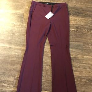 Theory burgundy trousers- size 12- NEW WITH TAGS